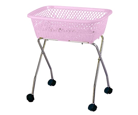 탈의 바구니 캐스터 부착 핑크 560×420×570mm DP-10C(1단) 1대