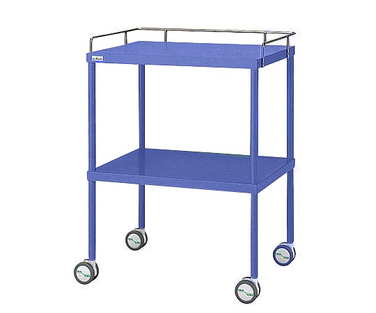 Colorful medical cart with handrails, blue, 616 x 450 x 842 mm, 1 unit