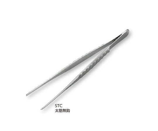 Surgical tweezers, thick, no hook, 130mm, STC-1, 1 piece