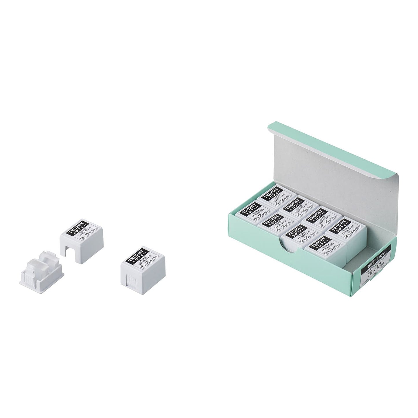 Square cover glass Trophy 18X18 Cover glass 23-5025-02 Matsunami Glass Industry CT18189 (100mm x 10 boxes)