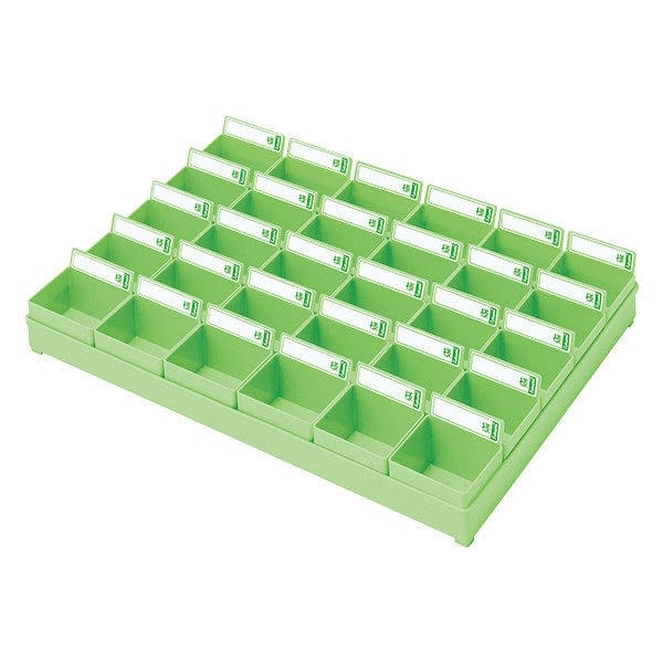 Medication tray (for 30 people) Powdered medicine tray 19-7645-00 Fukumi PT-30G (Green/Green)