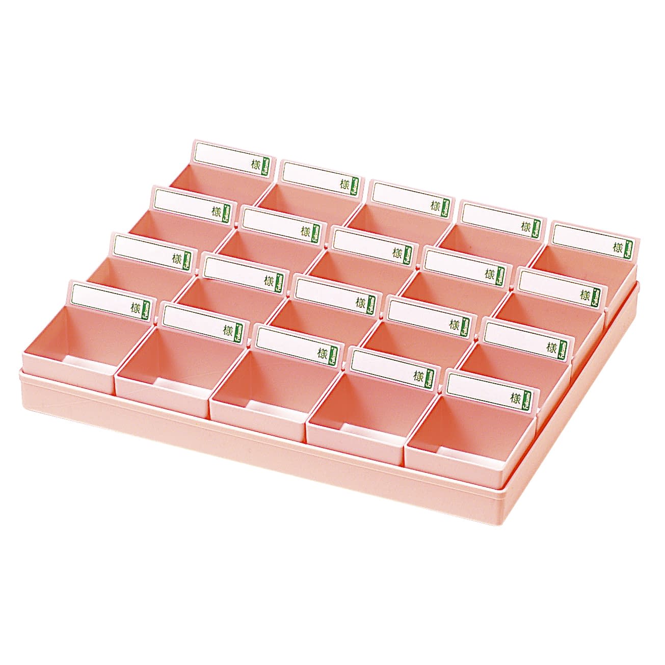 Medication tray (for 20 people) Powdered medicine tray 19-7625-01 Fukumi PT-20P (pink/pink)