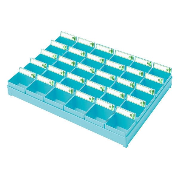 Medication tray (for 30 people) Powdered medicine tray 19-7645-02 Fukumi PT-30B (Blue/Blue)