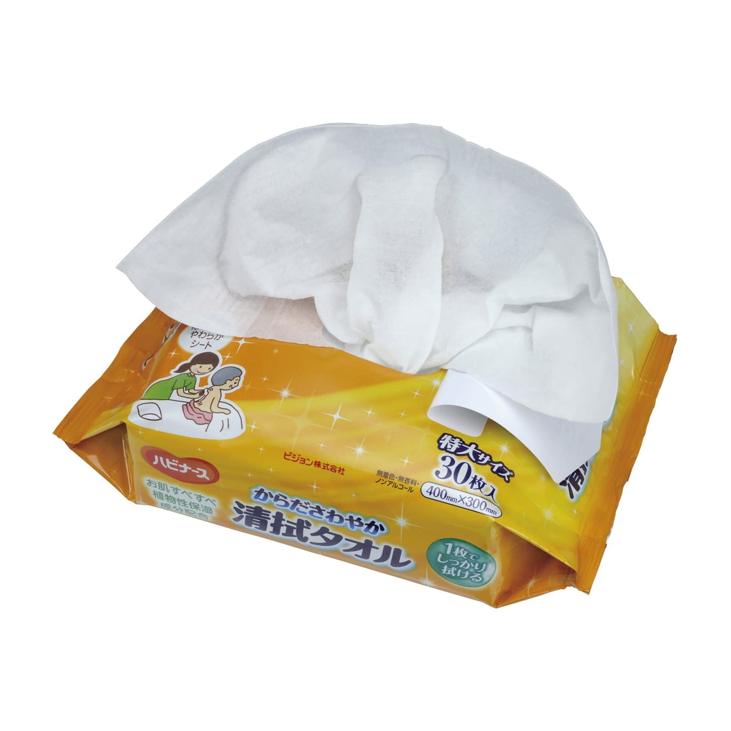 Body Refreshing Cleansing Towel Cleansing Towel 23-2581-00 Habinurse 11114 (30-pack) 1005639