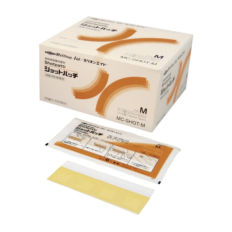 밀리언 에이드 샷 패치 (M) 지혈 용 반창고 23-3841-01 밀리언 에이드 27X30MM