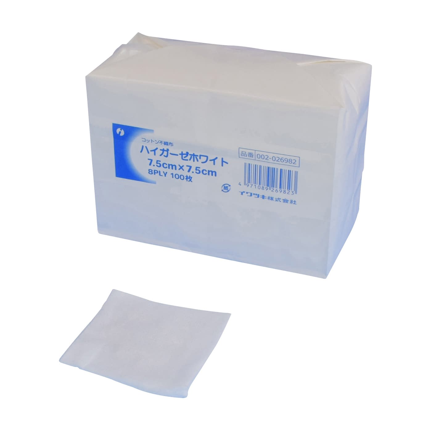 하이가제 화이트 의료용 거즈 24-8610-03 이와츠키 026982(7.5X7.5)