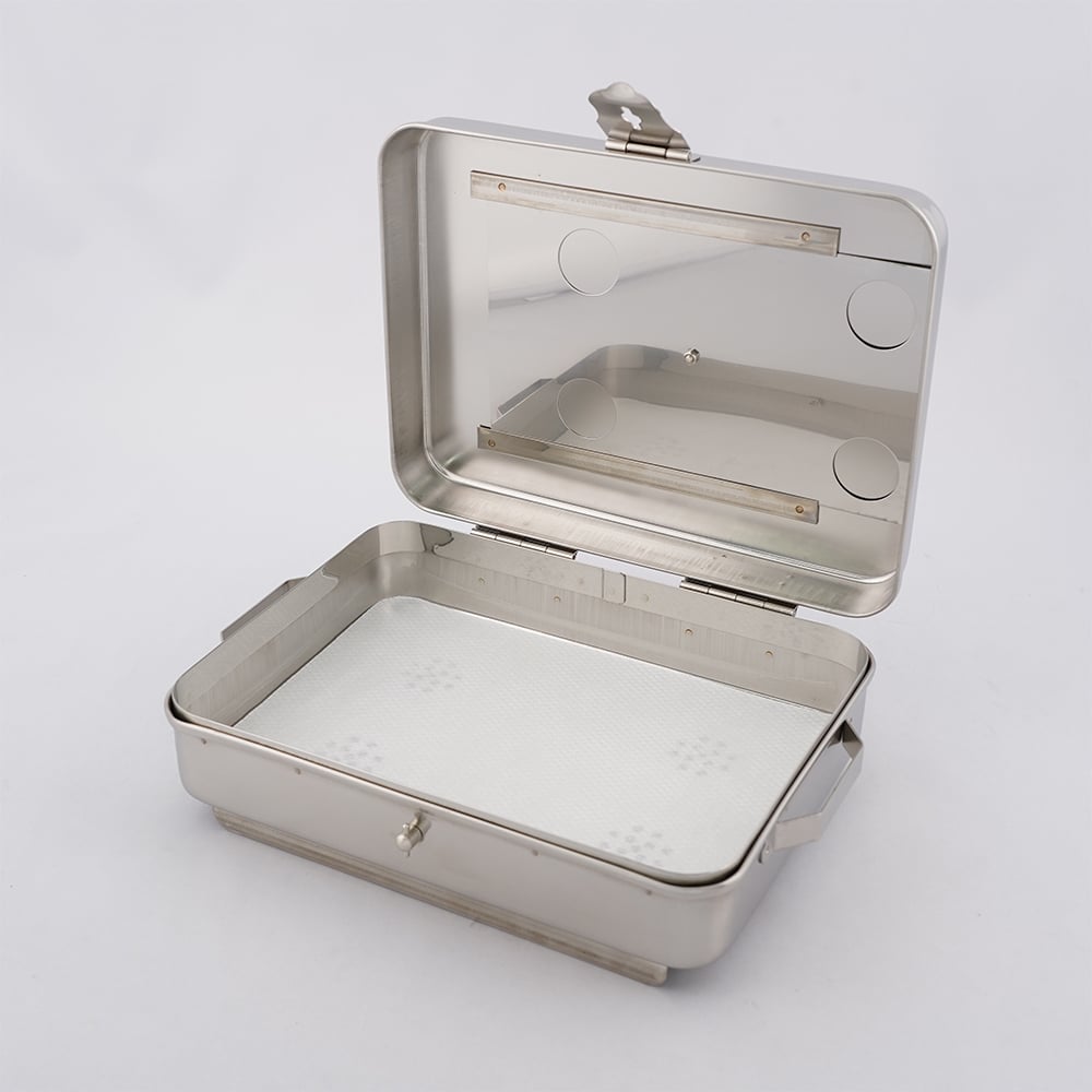 Square caster for tabletop autoclave (lid and bottom opening and closing type) 240 x 180 x 70 mm BS 1 piece