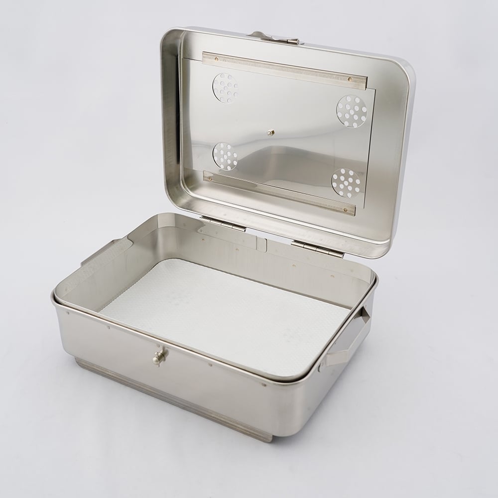 Square caster for tabletop autoclave (lid and bottom opening and closing type) 240 x 180 x 85 mm BL 1 piece