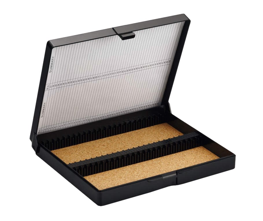 Preparation box (for 100 pieces) 100 pieces specimen box 23-2014-00 Sansho 83-0386 (main black/cover black)