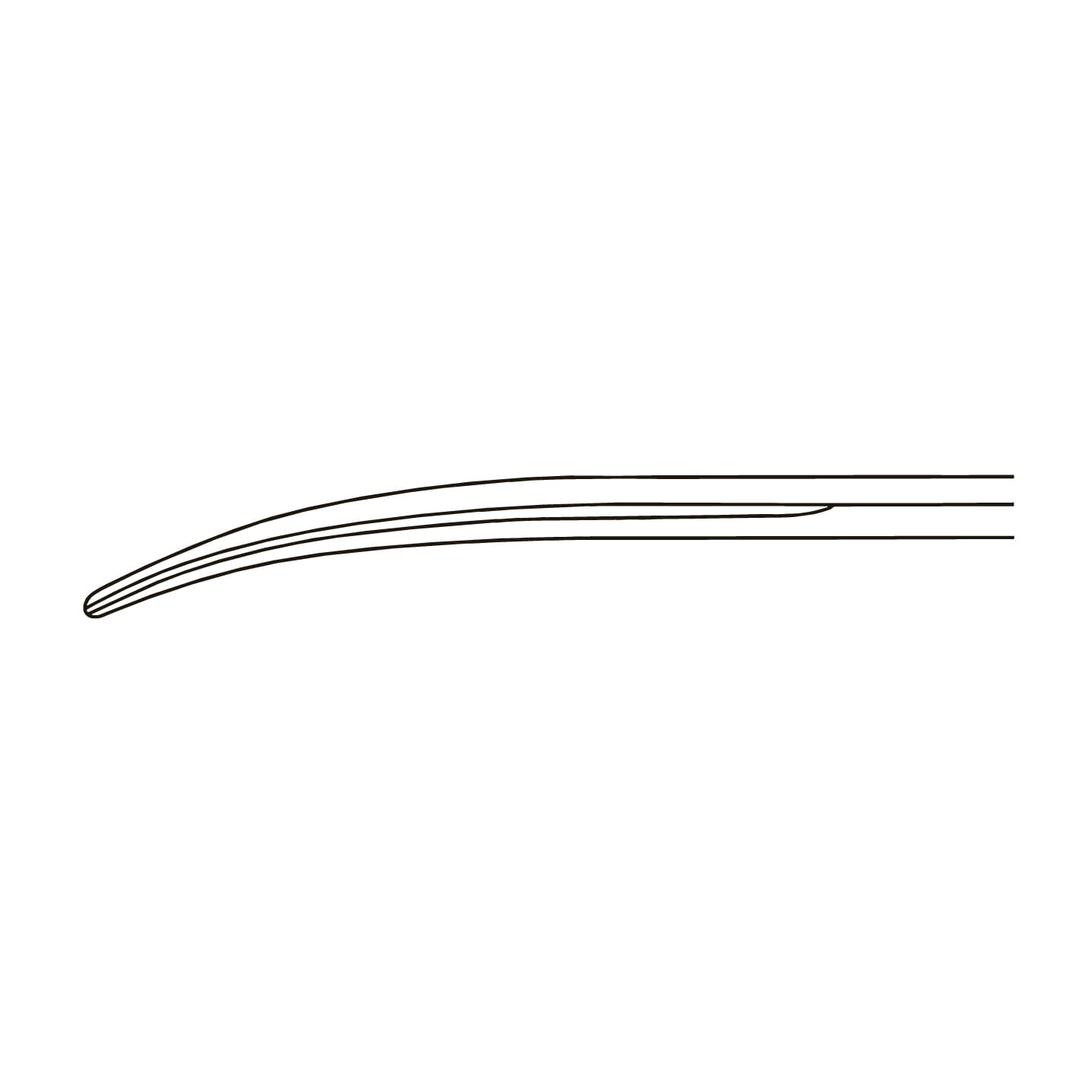 Super economy surgical scissors, double blunt, curved, double blunt, reversed type, 24-8310-02, Japan Fritz Medico D220-305 (14.5CM)