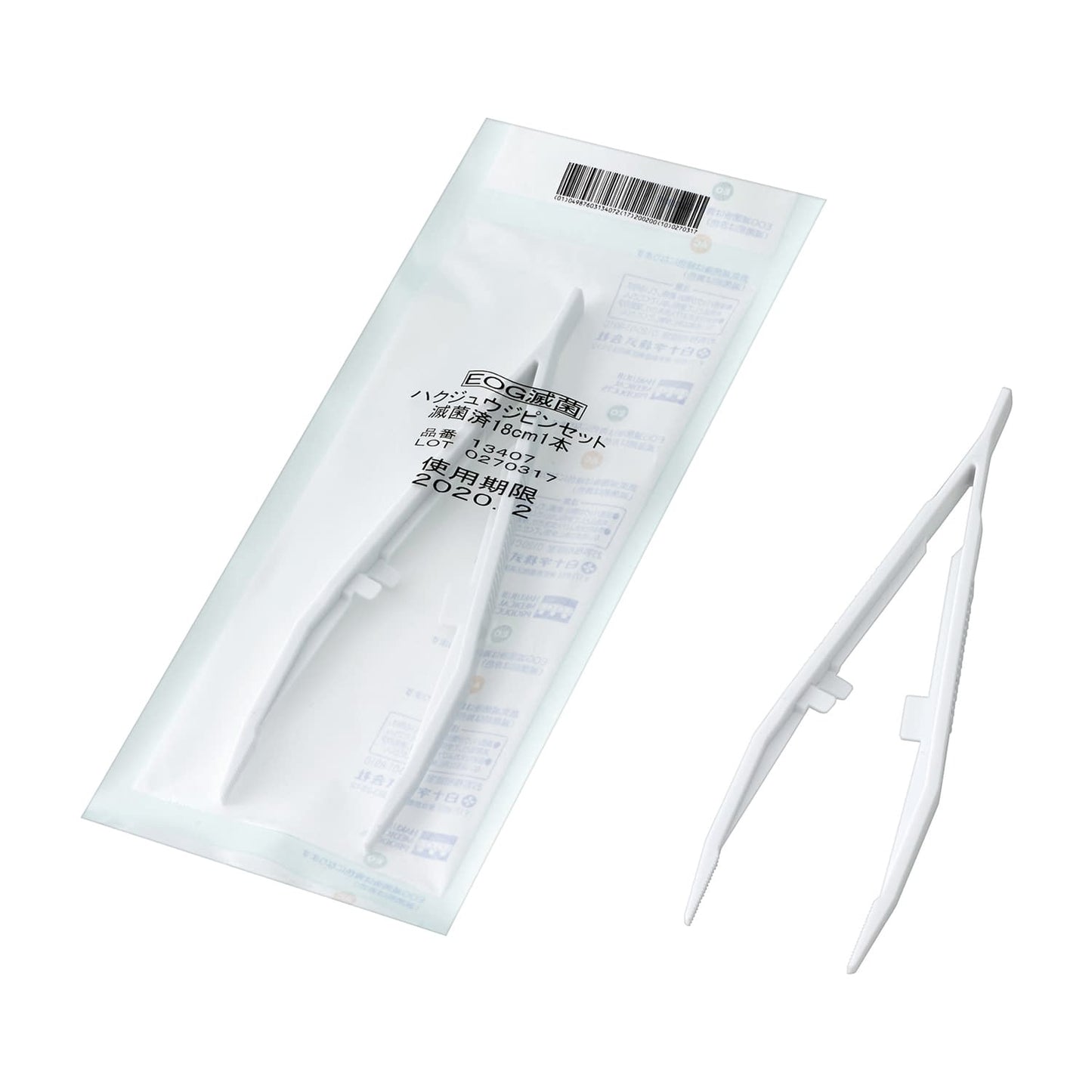 백주지 족집게 (멸균) 플라스틱 족집게 23-7211-00 백십자 13407 (18CM) 1 폰 X40 올빼미