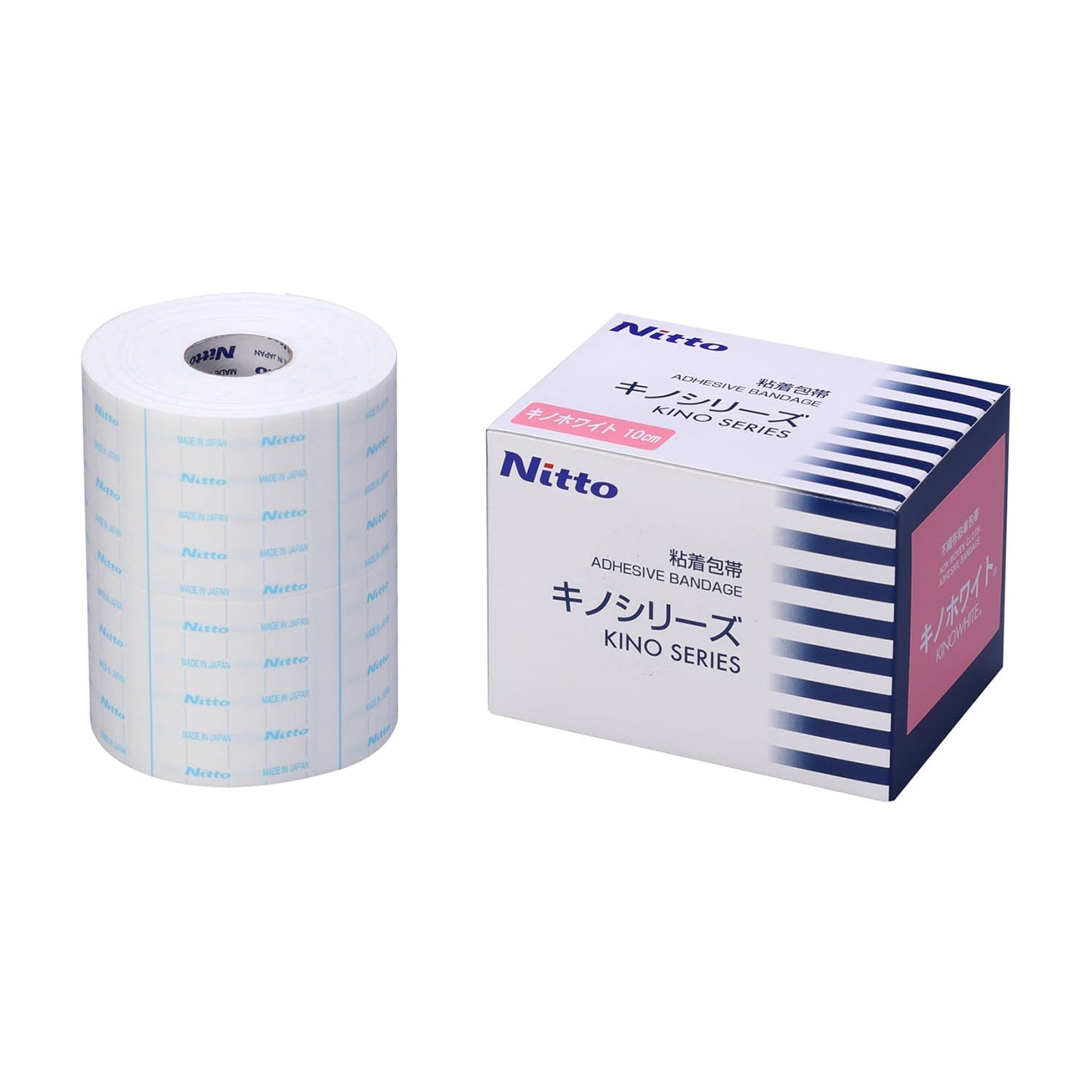 Kino White Adhesive Bandage 24-6795-05 Nitto B5110 (10CMX10M) 1 roll