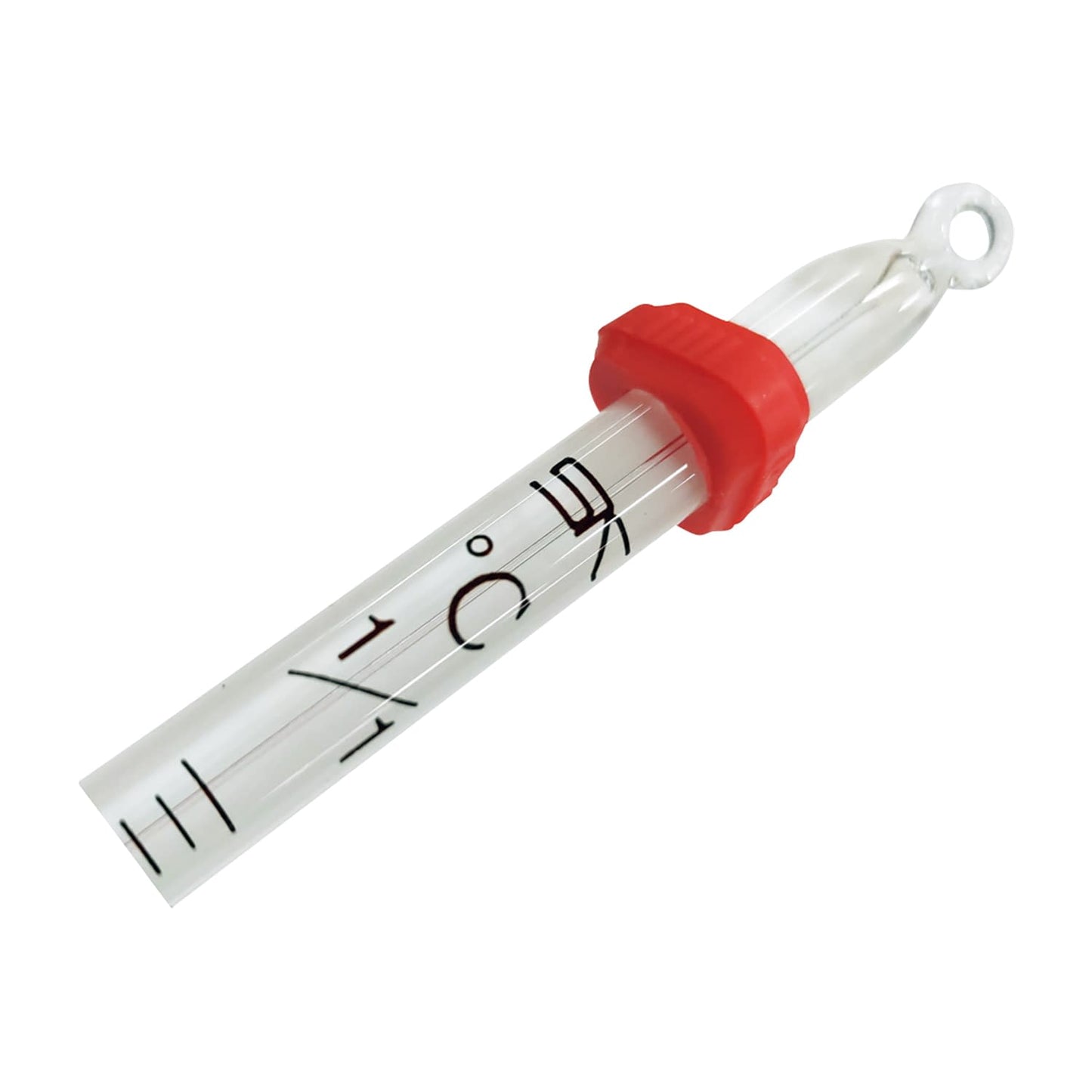 Alcohol stick thermometer (roll-proof rubber) Red liquid stick thermometer 25-6117-00 Sato Keiryoki Seisakusho 0 to 100°C