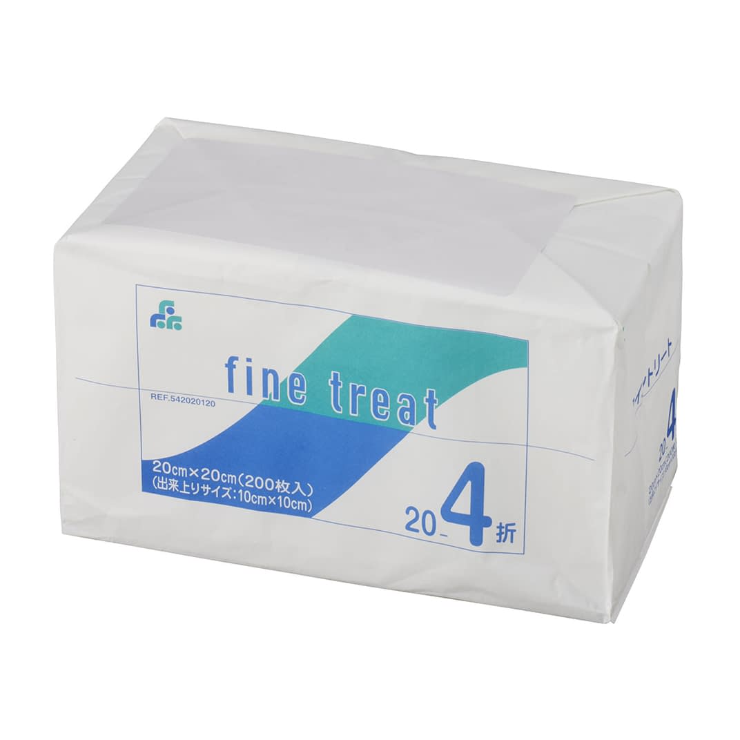 ファイントリート(20×20)4ツ折 医療用ガーゼ 24-6816-04 ファイン 542020120(200マイイリ)