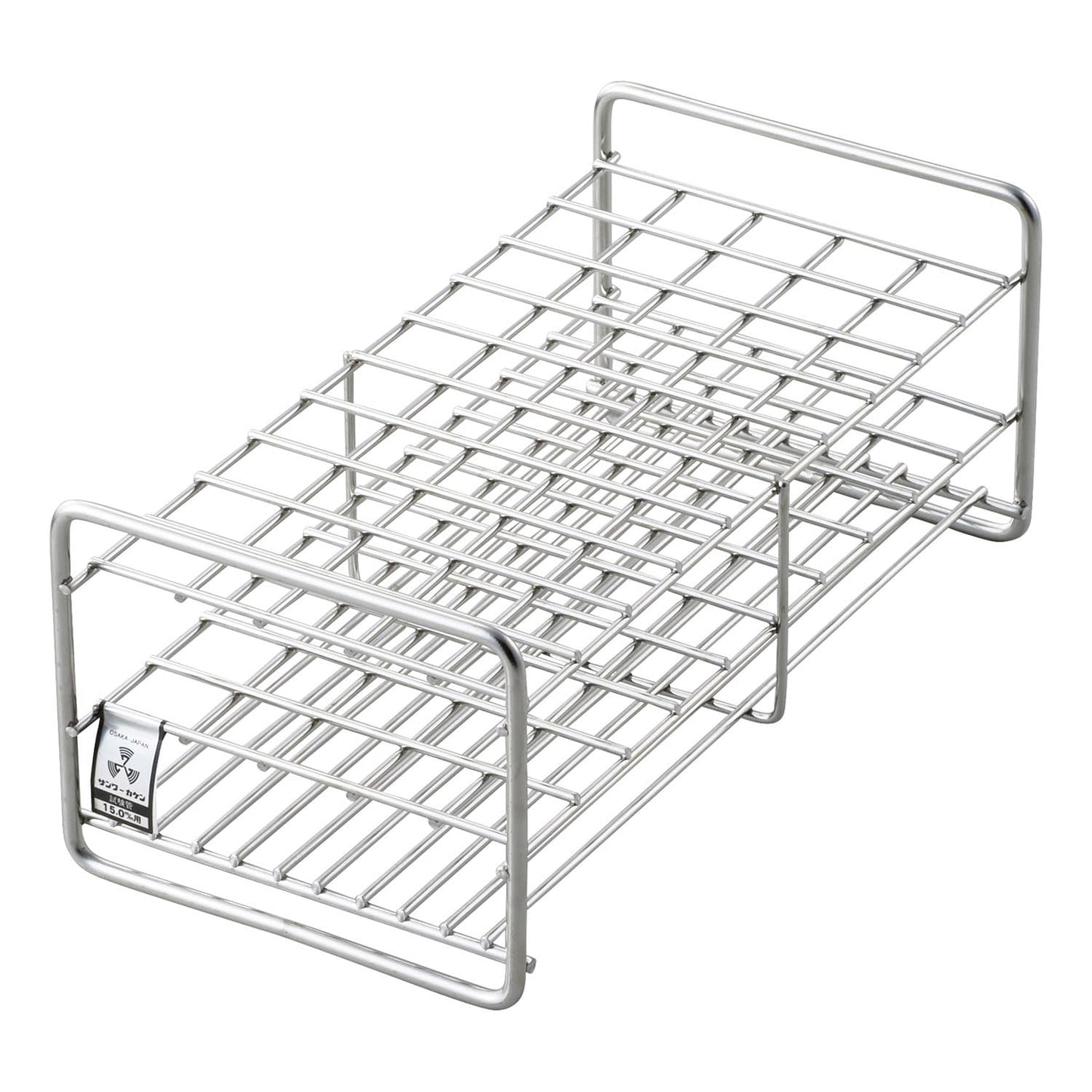Test tube stand (for 15mm) for 50 tubes, for φ15mm x 50 tubes, test tube stand, 10-2845-07, Sanwa Kaken Kogyo, SS15-50(5X10)55MM