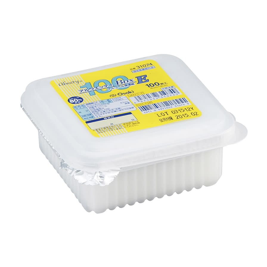 Alouette Box-E (quasi-drugs) Alcohol cotton 24-3536-02 Osaki 31074 (4X4CM) 100 pieces