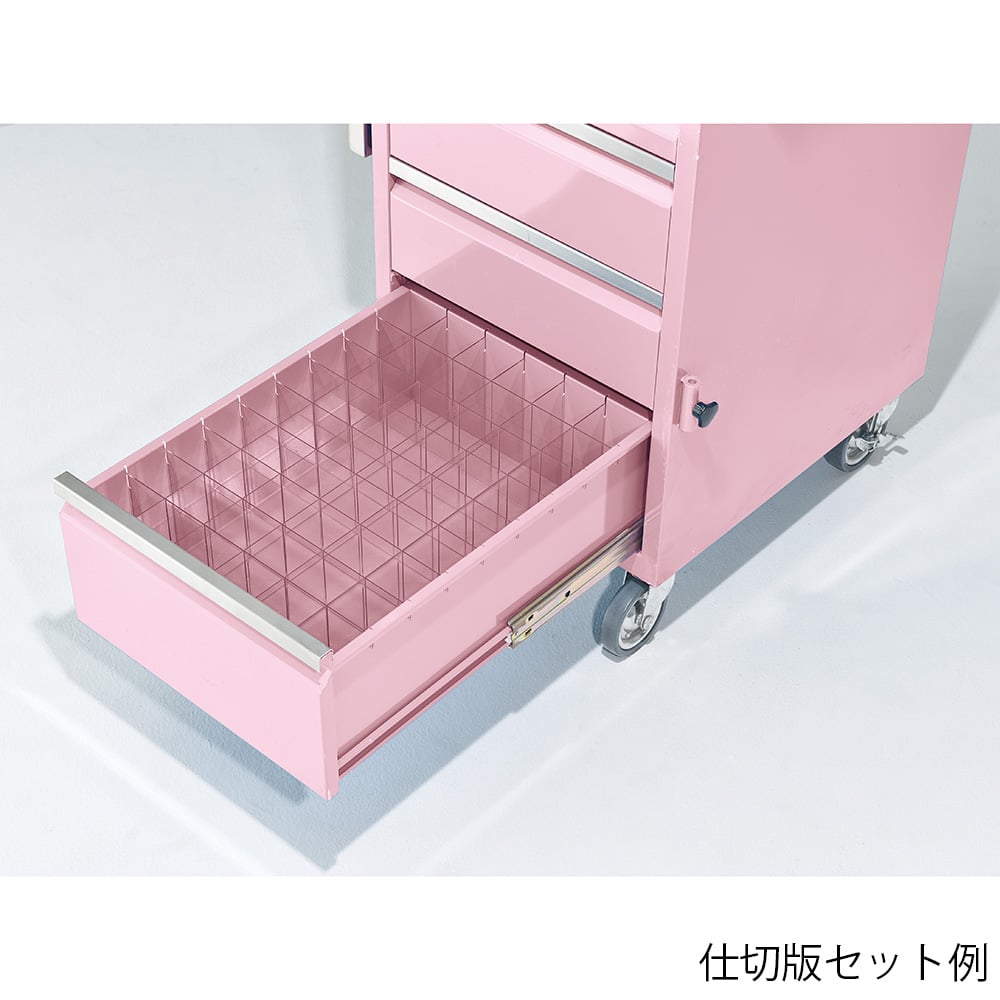 コンパクト救急カート PL(ピンク鍵付き) 1台