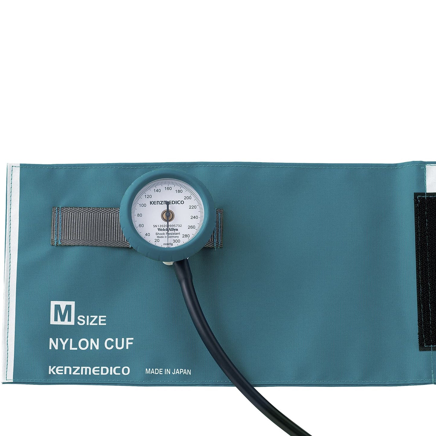 Aneroid Sphygmomanometer No. 555 Standard Cuff Mansetter 24-8906-05 Kenz Medico 0555B026 (Teal)
