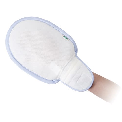 Flat Safety Mittens (2 pieces) Nursing Mittens 24-3428-00 Japan Angel 1773 (Sax)