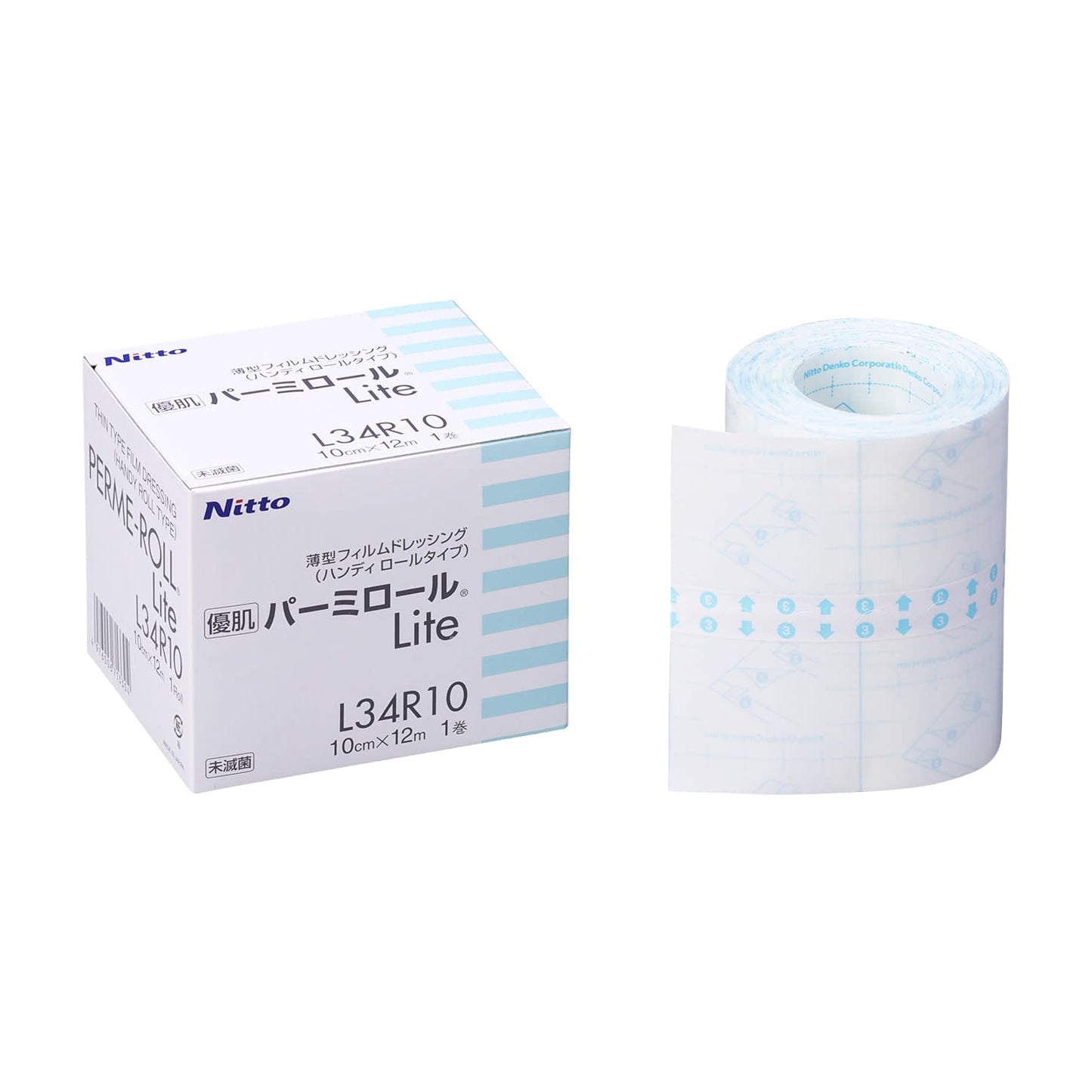 優肌パーミロールLite ドレッシング材 24-6804-01 優肌 L34R10(10CMX12M)1カン