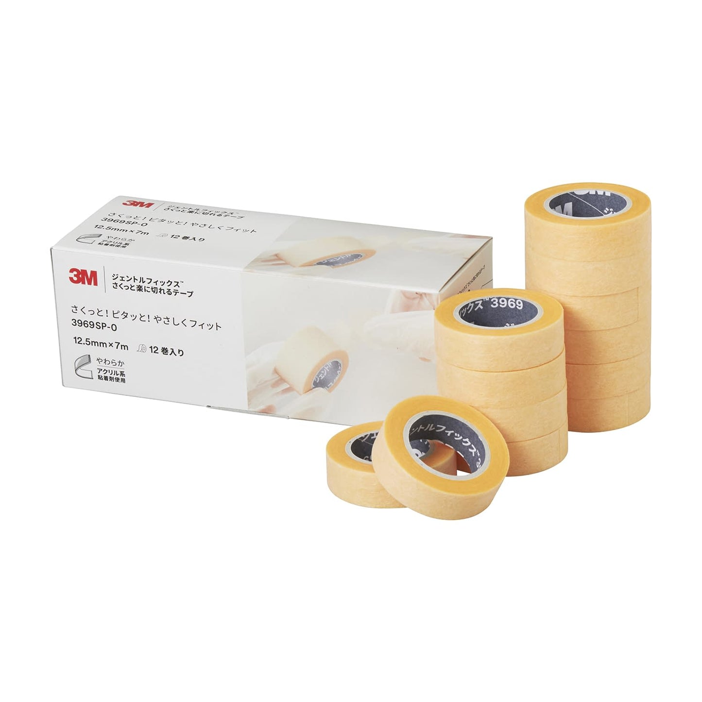 젠틀 픽스(12권입) 서지컬 테이프 24-7922-03 쓰리엠 재팬 3969SP-0(12.5X7M)