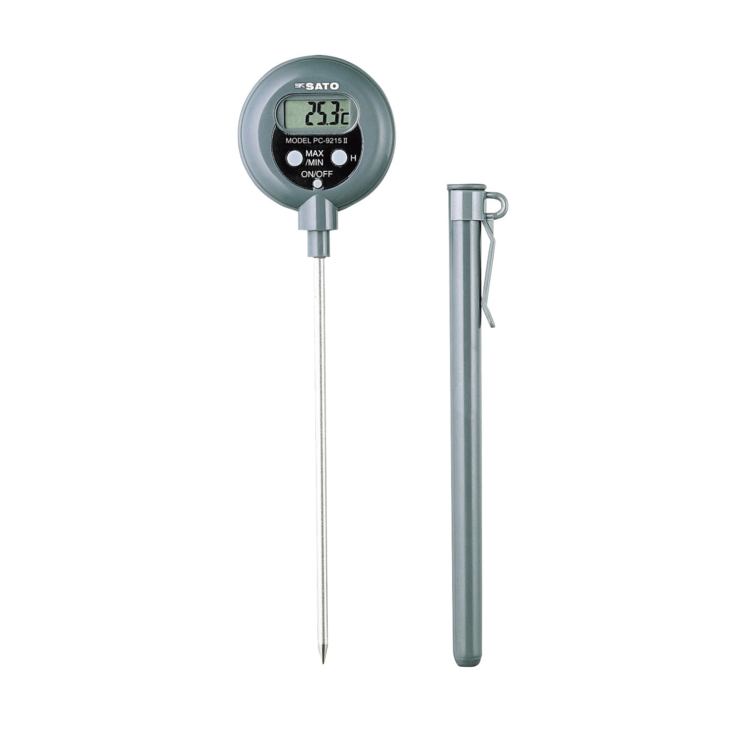 Waterproof digital thermometer Thermometer 24-8695-00 Sato Keiryoki Seisakusho PC-9215-2