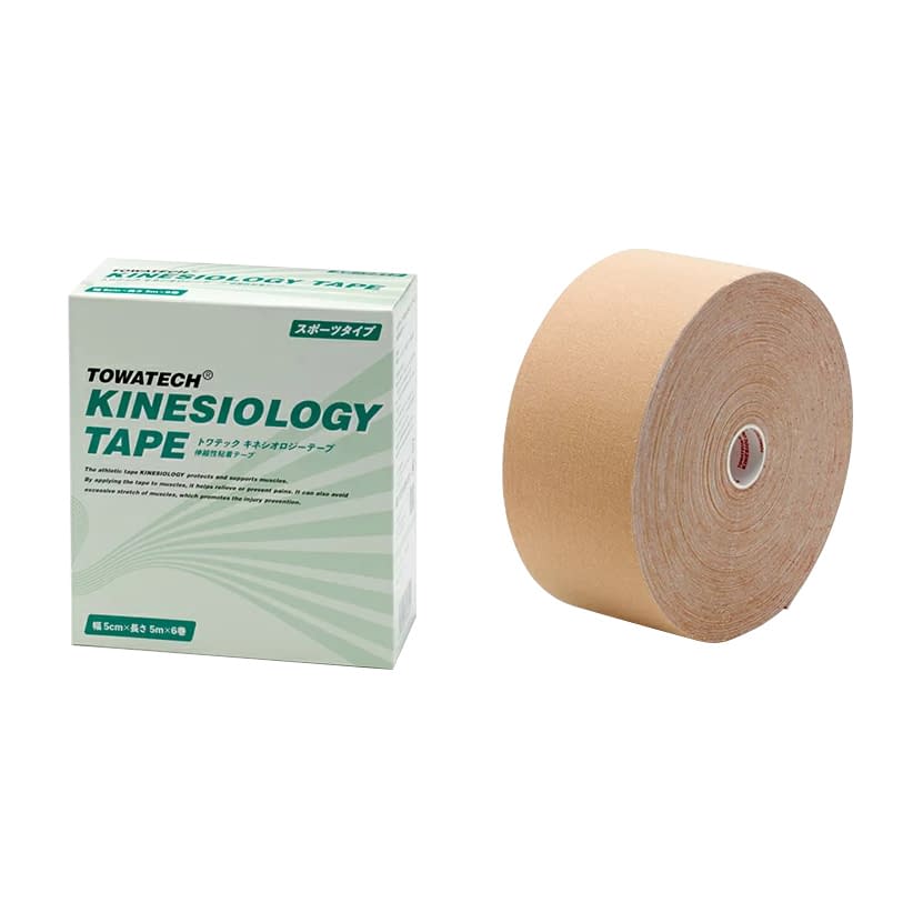 キネシオロジーテープ スポーツタイプ テーピングテープ 25-3117-05 トワテック 7.5CMX32M(1カンイリ)