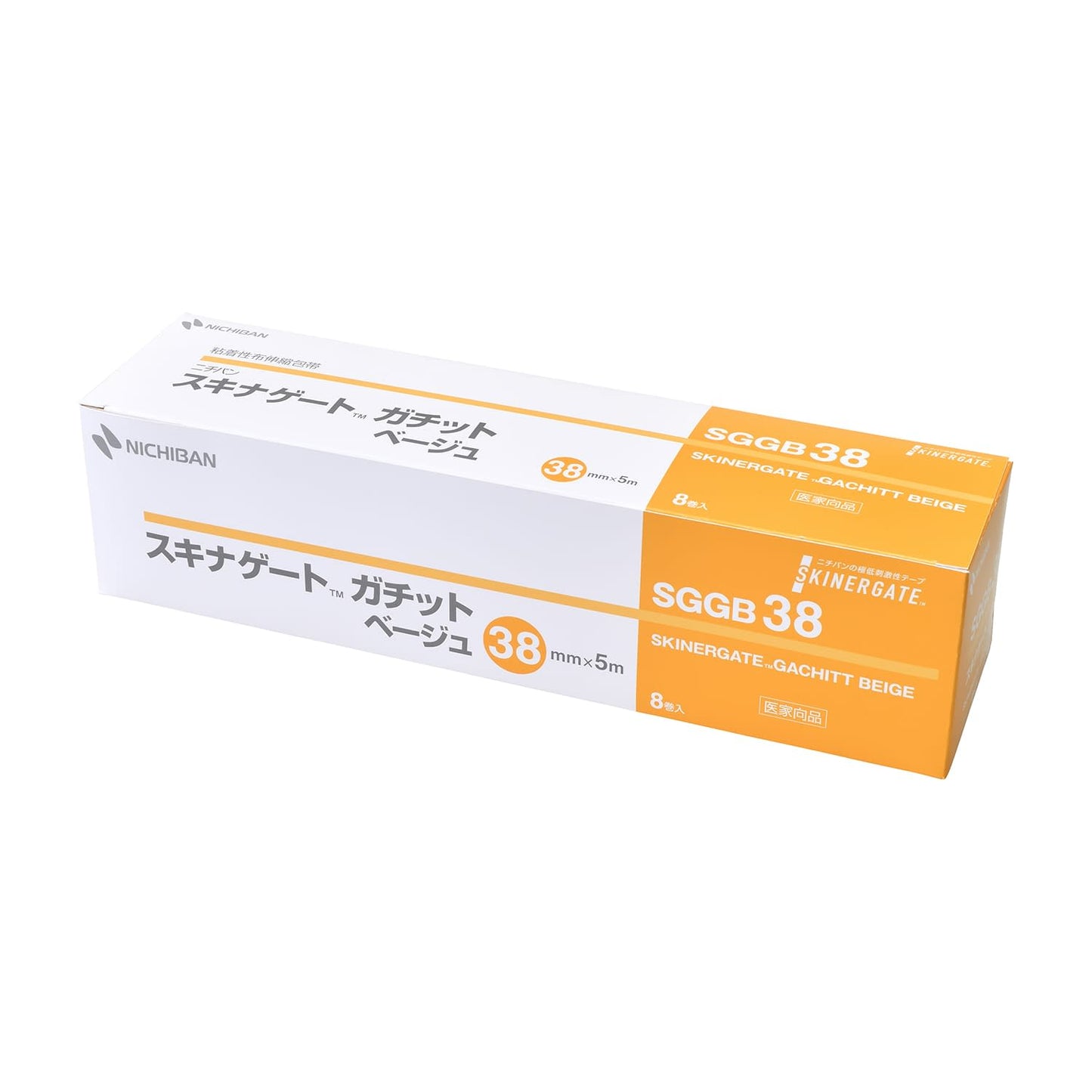 Skinagate Gachit Beige Surgical Tape 24-8598-02 Nichiban SGGB38 (38X5M) 8 cans