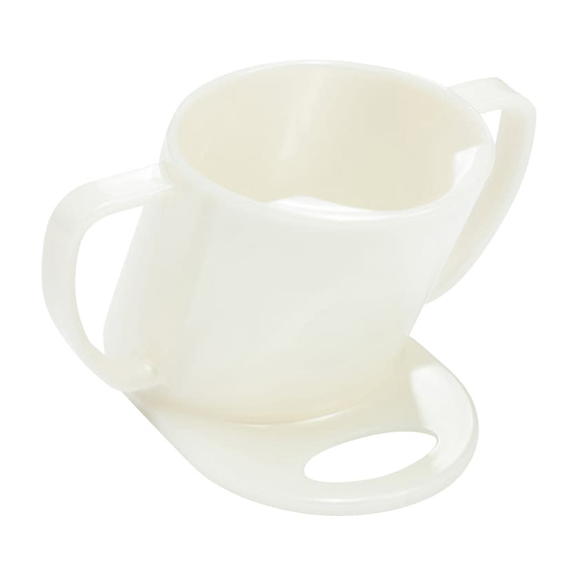 Easy-to-drink/feed cups for nursing care tableware 25-2395-00 T&M White