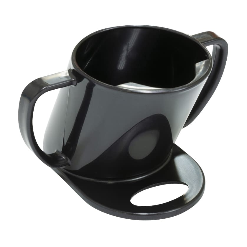 Easy-to-drink/feed cup for nursing care tableware 25-2395-02 T&M Black
