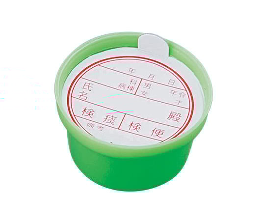 Stool test container, type B, green, paper lid, 100 pieces, 1 box (100 pieces)