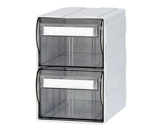 カセッター A5サイズ以下(W125×D192×H186mm)引出上下2段 クリアー HA5-042 1個