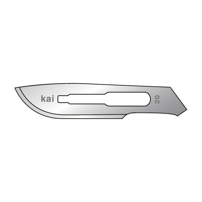 KAI Replacement Scalpel Blade (For Commercial Use) 05-3501-04 Kai Industries 320-B (NO.20) 100-piece