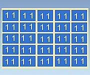 칼라 넘버 라벨 15×30mm(1) 1봉(25편×10장입) CNL-L01 1봉(25편×10장입)