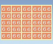 칼라 넘버 라벨 15×30mm(6) 1봉(25편×10장입) CNL-L06 1봉(25편×10장입)