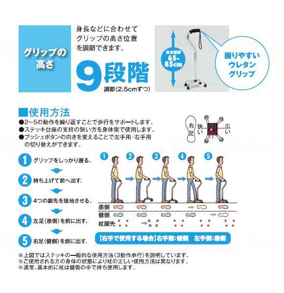 East Eye 4-Point Stick, S-Type, Black