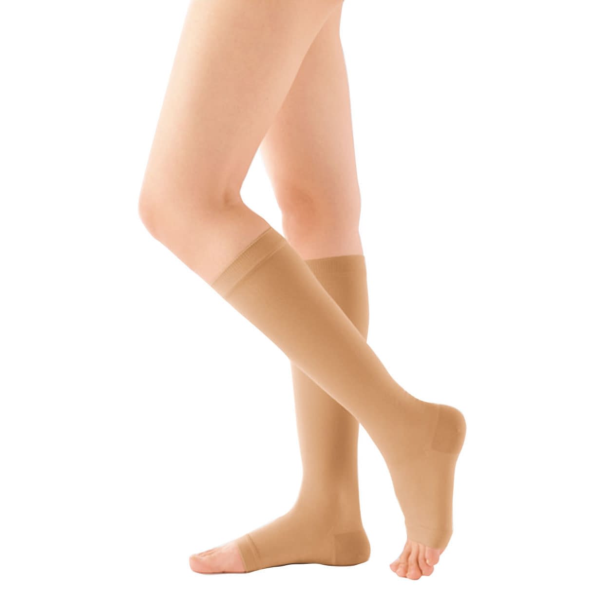 Ansilk 3 (high socks) toeless compression stockings/socks 23-6318-04 Alcare 18625 (SS) light brown