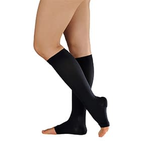Ansilk 3 (high socks) toeless compression stockings/socks 23-6318-05 Alcare 18631 (LL) Black