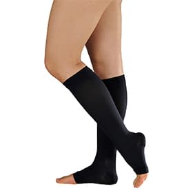 Ansilk 3 (high socks) toeless compression stockings/socks 23-6318-07 Alcare 18633 (M) Black