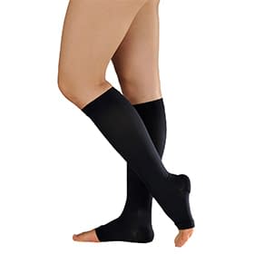 Ansilk 3 (high socks) toeless compression stockings/socks 23-6318-09 Alcare 18635 (SS) Black