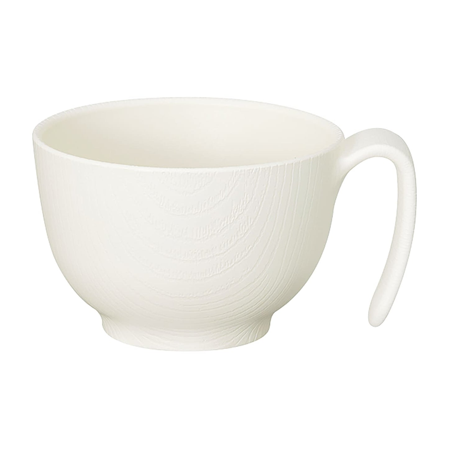 Easy-to-hold wooden bowl (with handle) Nursing tableware 25-6671-01 Skater NBLS1H (cream) 370ML