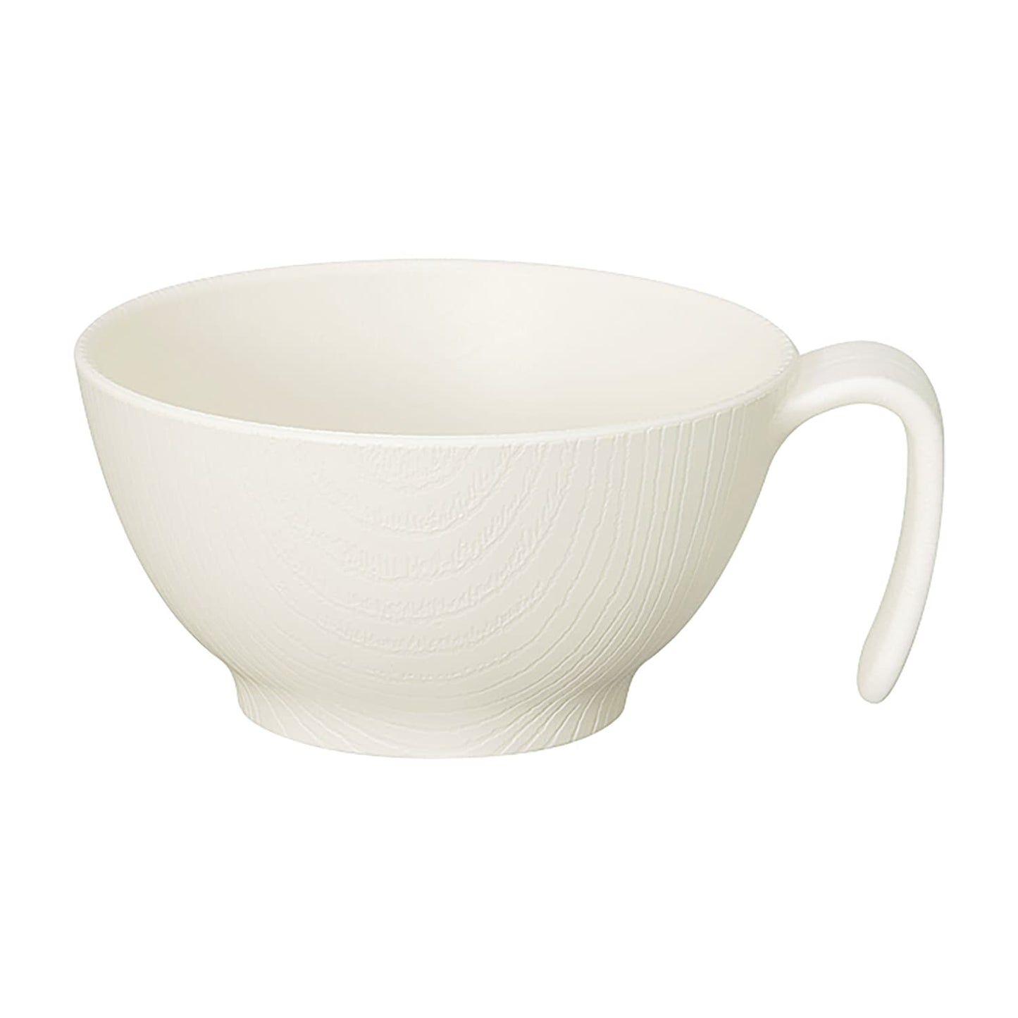 Easy-to-hold wooden soup bowl (with handle) Nursing tableware 25-6673-01 Skater NBLS2H (cream) 340ML
