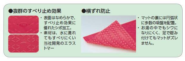 アロン化成 吸着すべり止めマット レッド S