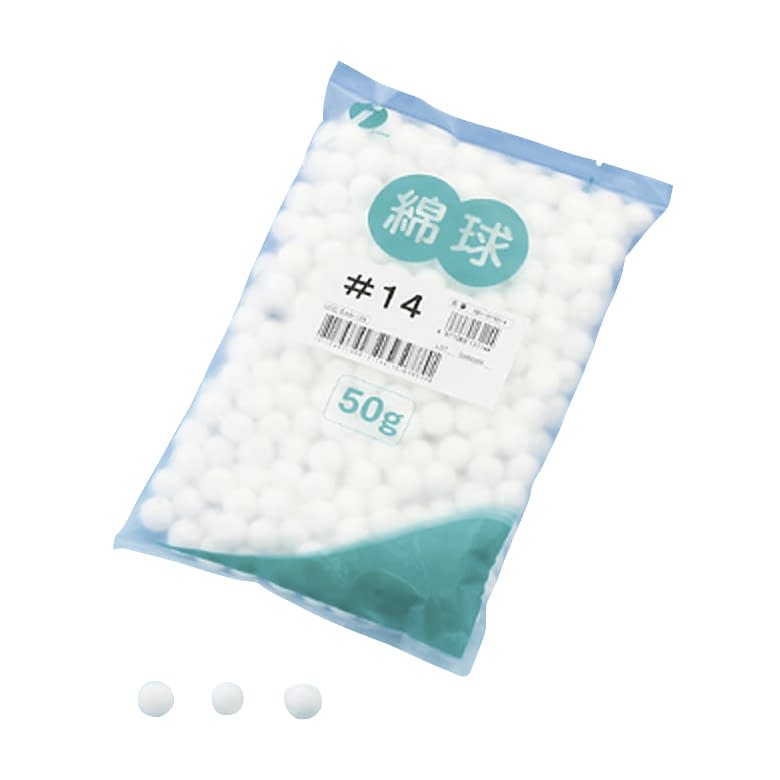 Cotton balls #14 #14 24-4451-02 IWATSUKI 016014 (50g, 300g)