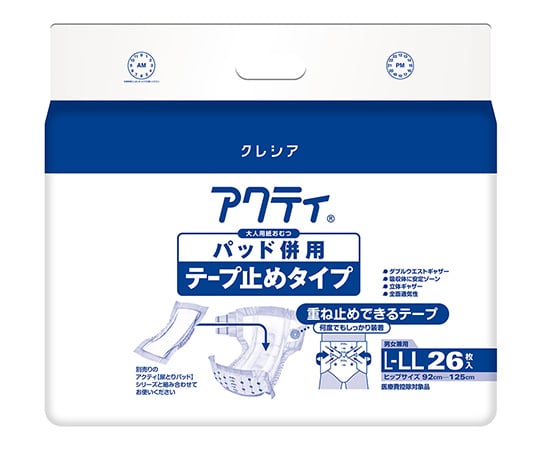 액티 패드 병용(테이프 고정 타입) 92~125 cm 1상자(26장×3봉투입) 84369 1상자(26장×3봉투입)