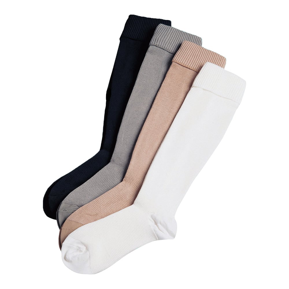 Medifer (Compression Knee Socks) 22-24.5cm/White NE-721 1 pair