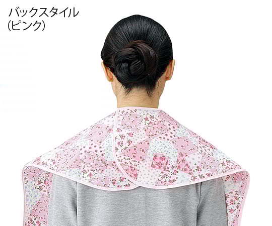 Water-repellent dining apron in pink floral pattern, 1 piece