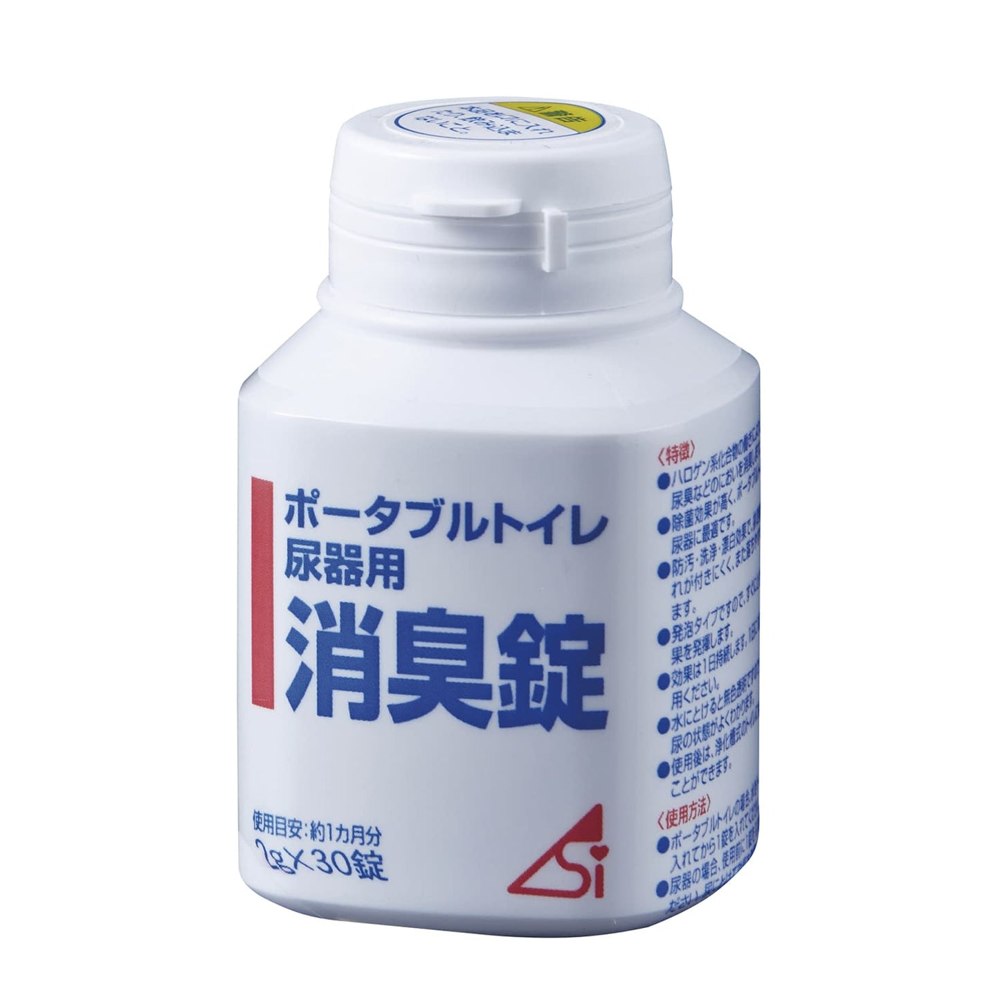 Deodorizing tablets for portable toilets and urinals Deodorizing liquid/deodorizer (for portable toilets) 20-6081-00 Asai Shoji 800211 (30 jars)