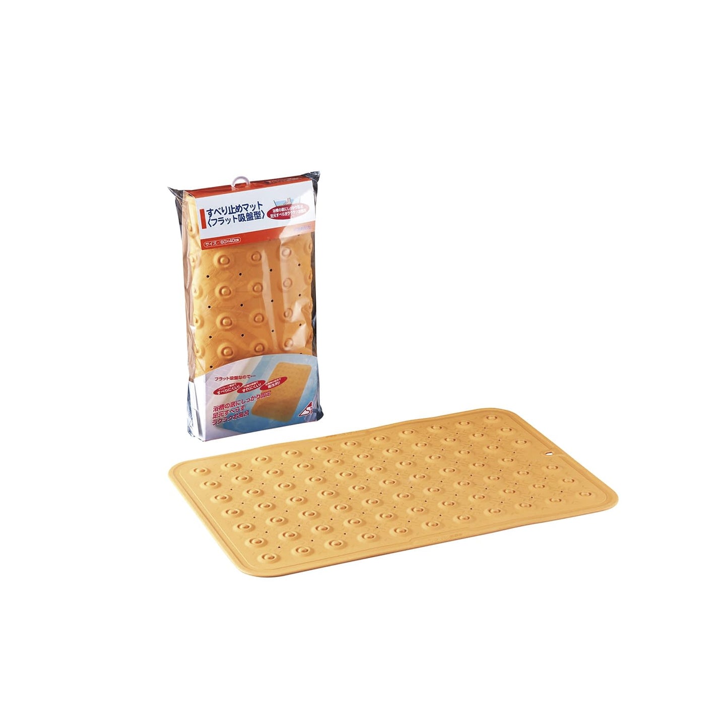 미끄럼 방지 매트 (흡반 형) 06-2613-00 아사이 상사 오렌지