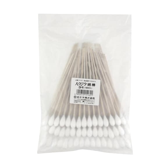 하쿠지우 면봉 3호 3호 25-2911-02 백십자 15162(100 퐁일리)